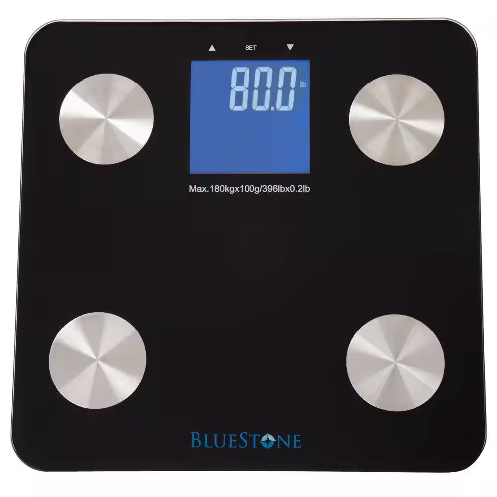 Digital Large LCD Display Body Fat Scale in Black