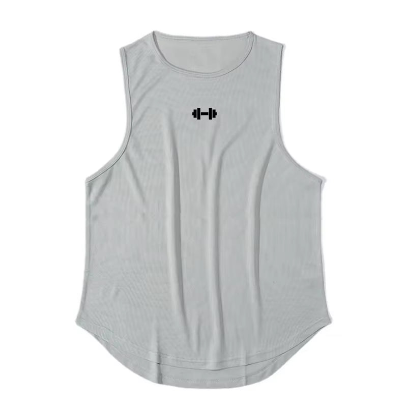 Summer Men'S Running Vest Gym Tank Tops Fitness Clothing Quick-Drying Loose Bodybuilding Sleeveless Shirt Basketball Singlets