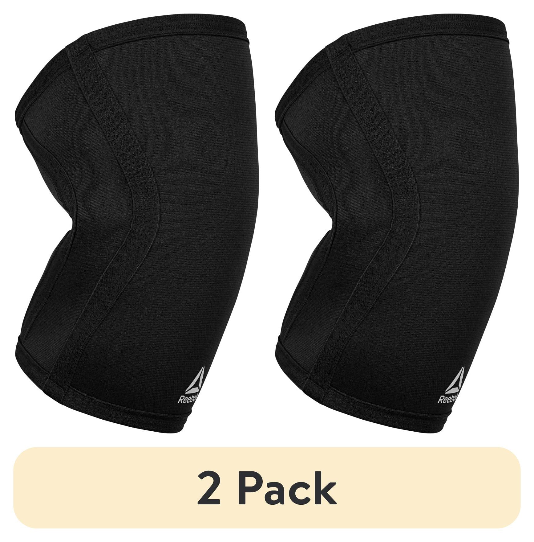(2 Pack)  Delta Support plus Knee Sleeve, Small/Medium - Large/Extra Large, Black, Ergonomic Unisex Design