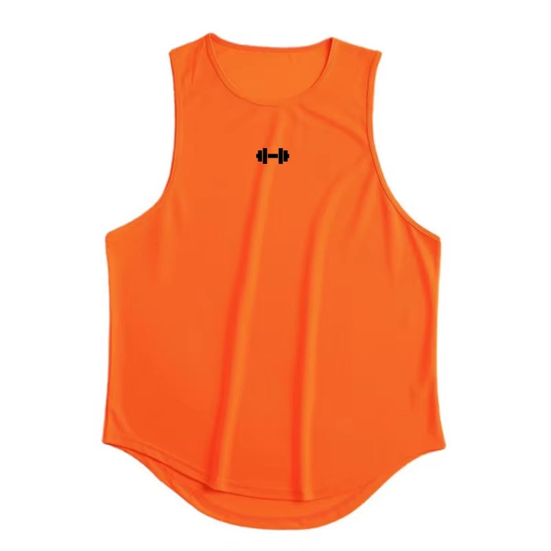 Summer Men'S Running Vest Gym Tank Tops Fitness Clothing Quick-Drying Loose Bodybuilding Sleeveless Shirt Basketball Singlets
