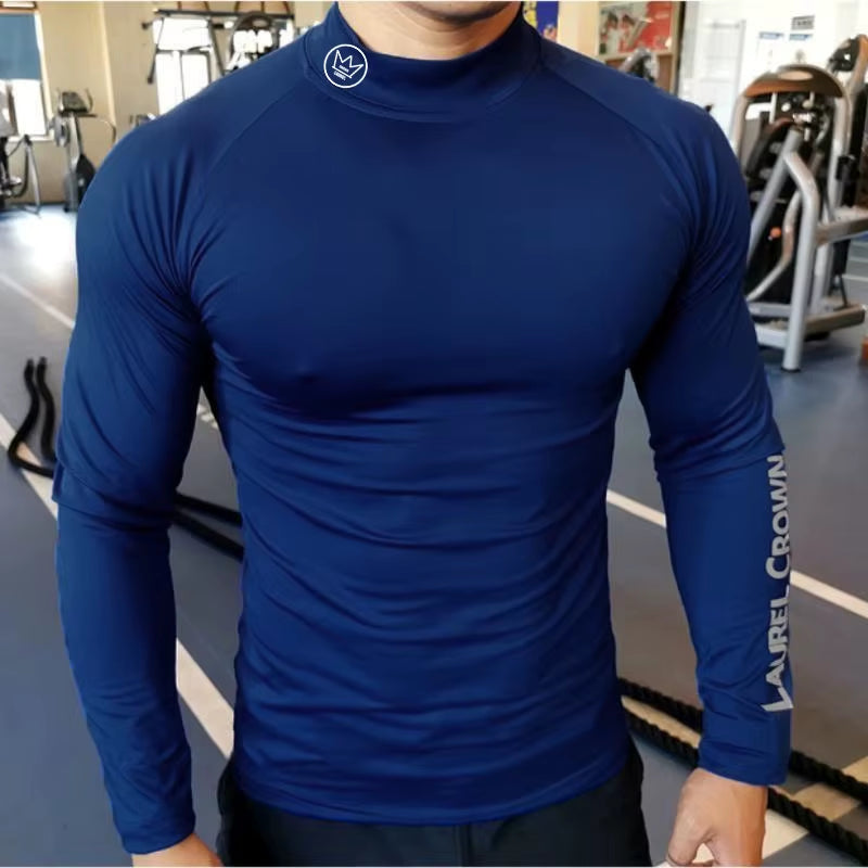 New Running T-Shirt Men'S Long Sleeve Compression Shirt Gym Training Top Man Bodybuilding Workout Clothing