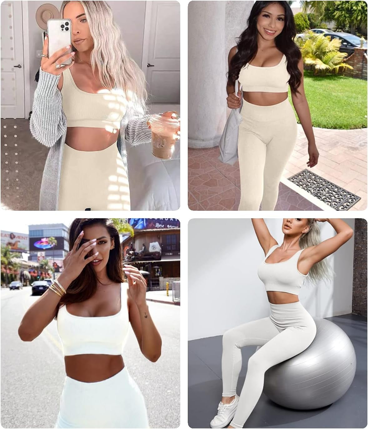 Workout Sets for Women Two Piece Sexy Summer Sports Bra and Crossover Shorts Matching Workout Set