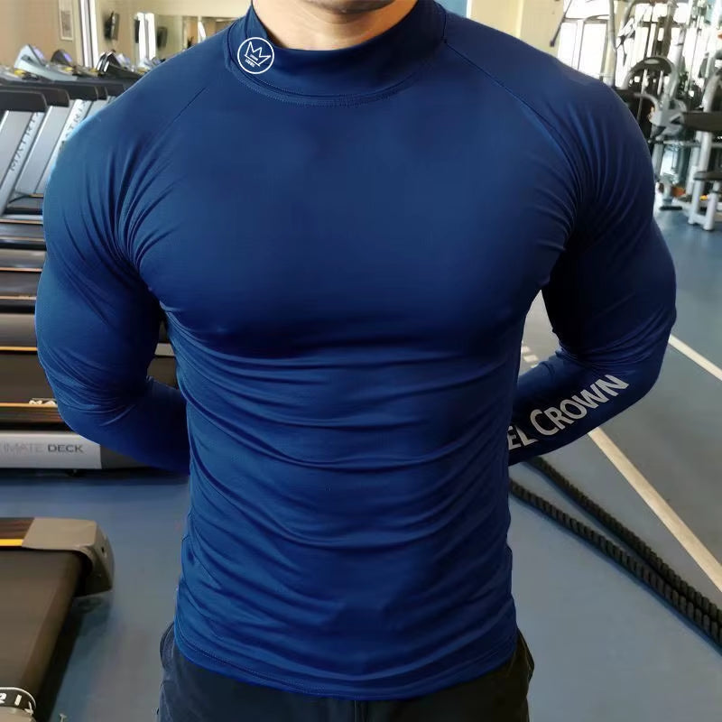 New Running T-Shirt Men'S Long Sleeve Compression Shirt Gym Training Top Man Bodybuilding Workout Clothing